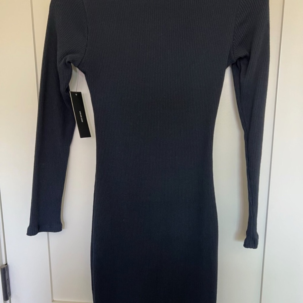 NWT Lulu's Blue Ribbed Sweater Dress, Long Sleeve - Size Medium